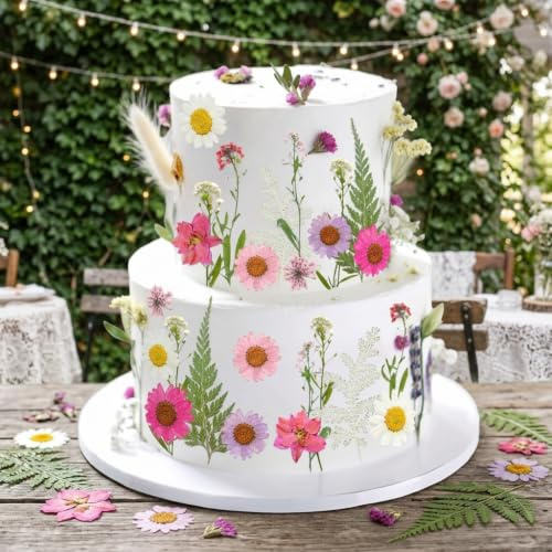 LaVenty Pink Wildflower Cake Toppers Wildflower Decoration | Baby In Bloom for Baby Shower Birthday Bridal Shower Wedding Party Decoration