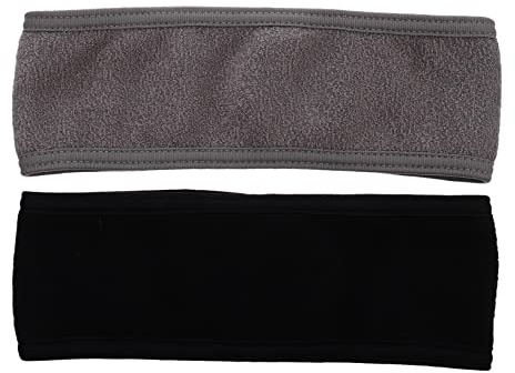 Bandeau de Maquillage Lavable, 2 Pièces, Polyester et Éponge, Noir | Maintient les Cheveux en Place, Absorbe la Sueur, pour Routine Soin et Course, Lot de Deux