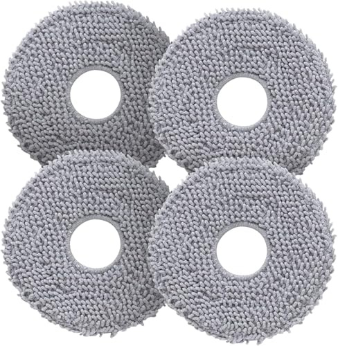 roborock Washable Mop Cloths 4 Pack | Compatible with QV 35S, Qrevo S Pro and QV 35A Robotic Vacuums. Washable and Reusable Soft Mopping Pads