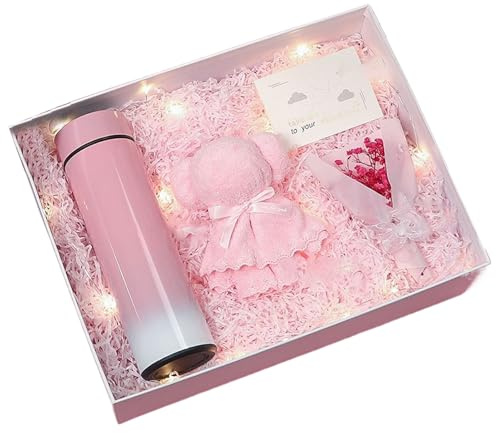 Zuasdvnk Mom Box – Lot de 4 paniers décoratifs sur le thème de l'ours | Mugs isothermes fleurs cartes de vœux sac avec serviette pour appréciation, vacances d'anniversaire, célébration des femmes