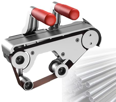 LwiftGal Levigatrice Lucidatrice per Tubi, Levigatrice A Nastro per Tubi da 1100 W, velocità Variabile A 6 velocità, Levigatrice A Nastro Professionale con Lucidatura 4-wheelworkinghead