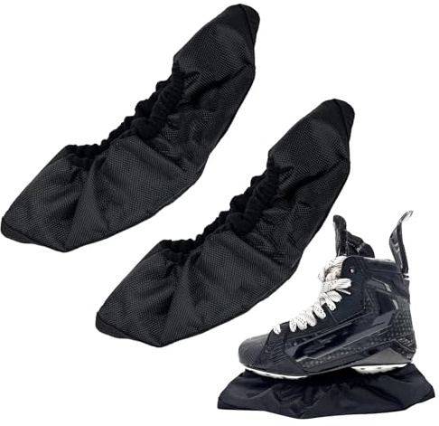 Doslilyy Schlittschuhschoner – Eishockey-Schlittschuh-Soaker, elastischer Stoffschutz für Kinder, Mädchen, Männer, Frauen, Erwachsene, Umkleideraum, Sport, Club, Zuhause