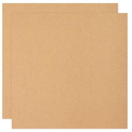 QUARKZMAN Tablero De MDF Para Manualidades 1/12(2mm) De Grosor Fibra De Densidad Media Madera Sin Acabar Para Proyectos DIY Clases De Arte Carpintería Pintura (12 X 12 In 2Pcs)