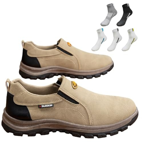 Extra breda slip-on träningsskor för män bekväma utomhusvandringsskor, ergonomiska fotsmärtlindrande skor, 02, 38 EU