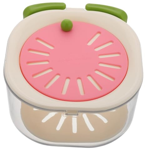 TOMETURE Cesta de drenaje para alimentos con tapa y asa plegable, escurridor para frutas y verduras, recipiente filtrante de PP para uso doméstico en cocina