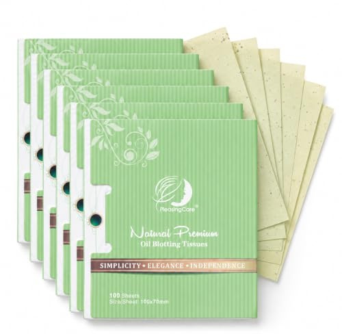 Blotting papper, oljeabsorberande bågar, grön, grönt te – 6-pack