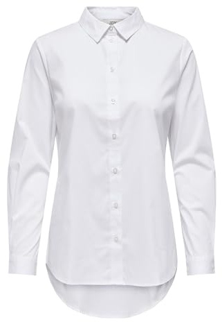 Only&JDY JDY Damen Bluse JDYMIO L/S Shirt WVN NOOS, Weiß (White), 42