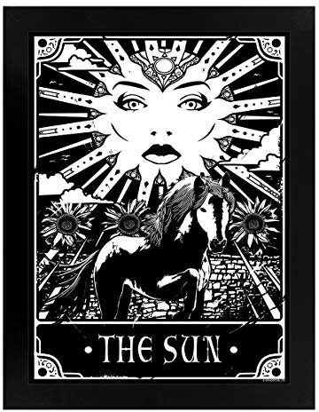 Deadly Tarot Miniposter mit schwarzem Holzrahmen The Sun 35 x 45 cm