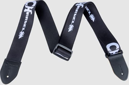 Charvel Guitars® »GUITAR LOGO STRAP gitarrrem i polyester - 5 cm bredd - färg: Svart/Vit