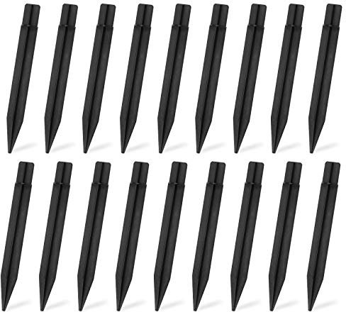 Jubaopen - Estacas de suelo para lámparas (18 unidades, plástico ABS, puntas de luces solares, para jardín, exterior, patio (21 x 2,1 cm)