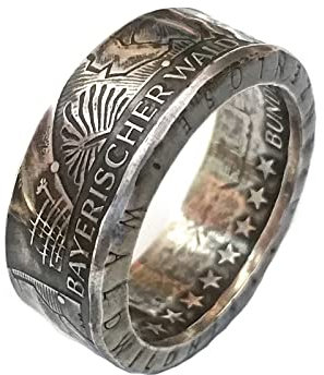 Münzring 10 Euro 2005 Bayrischer Wald Silber 925er Größe 56 bis 74