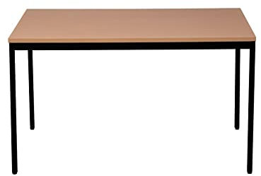 Schrank & Stuhl Schreibtisch – Bürotisch mit Holztischplatte und verstellbaren Füßen, einfache Montage und leicht zu reinigen, 120 x 60 cm, Buche