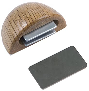 Gedotec Türstopper Holz mit Magnet - Eiche | MAGNETIC BOB | 1 Stück Premium Tür Stopper aus Vollholz | Türstopper Boden selbstklebend | Türstopper klein für Zimmertüren | door stop Bodentürpuffer