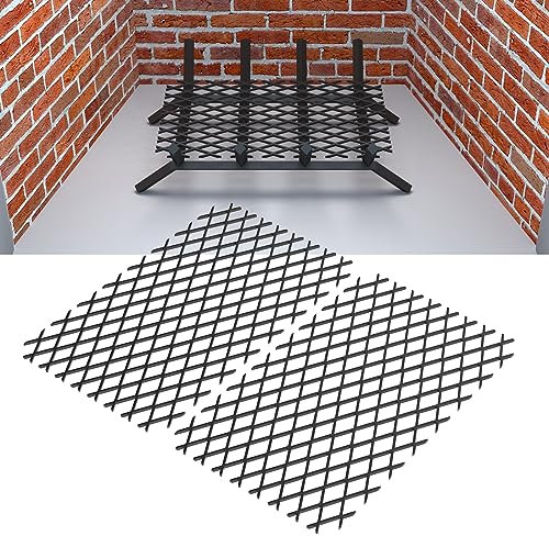 Flamorrow Ember Retainer for Fireplace Grates 16 x 10 inch, Metal Fireplace Grate Ember Retainer Mesh, Keep Burning Embers from Falling, Fire Place Accessories for Fire Pits, Camping, 2 Pack