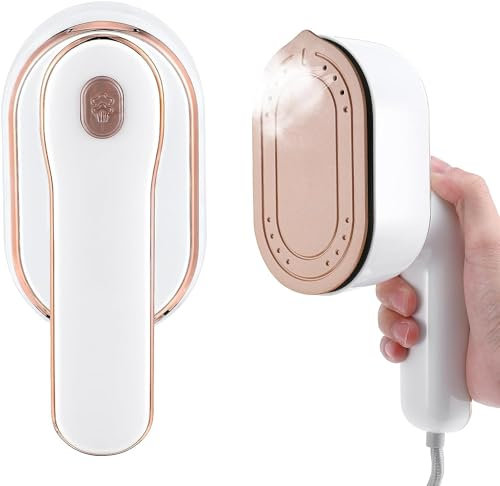 1000W Tragbares Reisebügeleisen, Reisebügeleisen Dampf, Zusammenklappbare Dampfbügeleisen, 10 Sekunden Schnelles Aufheizen, Mini Bügeleisen Dampf Handdampfbügler für Zuhause und Unterwegs, Weiß