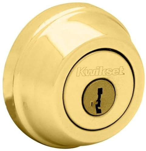 Kwikset 785-S.STRKP 780 Double Cylinder Keyed Entry Deadbolt with SmartKey from The Signature Series - Polished Brass