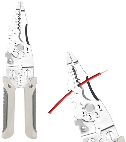 Pinza spelafili multifunzionale, pinza tagliacavi, strumento spelafili elettrico, pinza spelafili multiuso per elettricisti spelafili e taglio