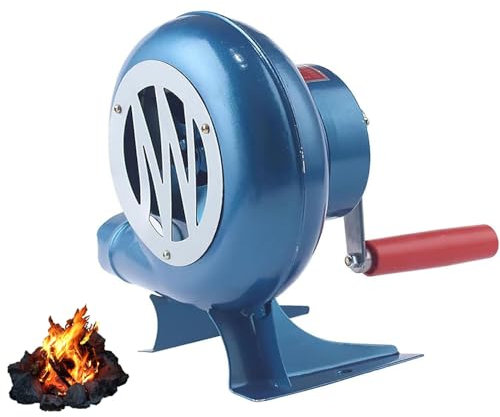 Accesorios para Barbacoa, Ventilador para Barbacoa para cocinar al Aire Libre, soplador de Aire para forja de Herrero con manivela, Ventilador Manual para Palomitas de ma