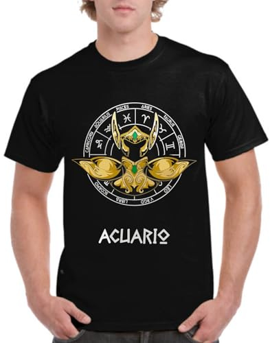 the Fan Tee Camiseta de Adulto de Hombre Dibujos Animados Zodiaco Caballeros de Atenea Armadura De Acuarios 119 L
