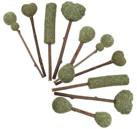 PENIKOKO Palitos de Hierba Gatera para Gatos Comestibles, Golosinas Naturales, 10 Piezas, Barra para Cuidado Dental, Juguete Masticable para Gatos, Uso en Interior, Varios Estilos