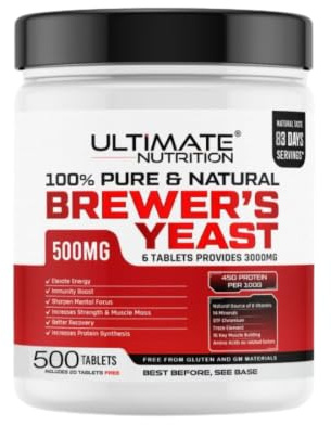 Ultimate Nutrition Brewers Yeast Tablets, 500mg, 500 Tablets