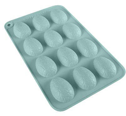 CÉCOA • Moule Chocolat Pâques 12 Œufs Craquelés • Silicone 100% Alimentaire • Antiadhésif • Démoulage Facile • Résiste Four et Congélateur • Sans BPA • Idéal Chocolats Maison à Offrir