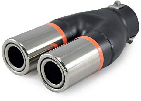 Double Embout Tuyau De Sortie Pot D'échappement 53mm Diamètre Intérieur Acier Inoxydable
