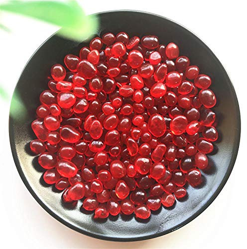 50g K5 8-12mm Ghiaia di vetro rosso Smalto colorato Cristallo Buddha Acquario Serbatoio di pesceVasoPietre per acquario