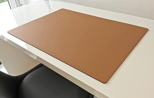 Schreibtischunterlage Echt Leder Rindsleder 70cm x 50cm Beige