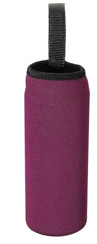 sourcing map Water Bottle Sleeve 500ml Neoprene Carrier Insulated Non Slip Protective Glass Bottles Cover with Strap for Cool or Hot Drinks, Burgundy 2 Pack