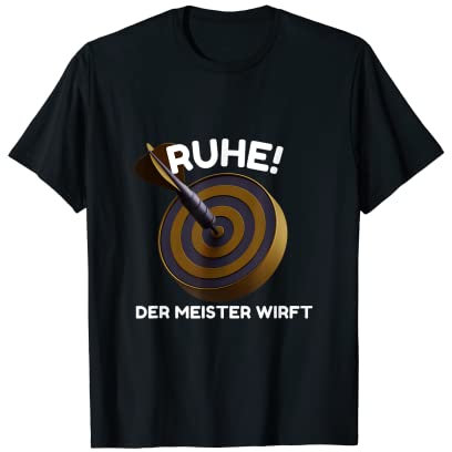 Herren Ruhe Der Meister Wirft - lustiges Dartspieler T-Shirt