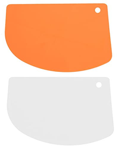 2pcs Utensilio Plástico Flexible Raspar Rascador Pasta Cuerno Repostería Espátulas para Pan Cocina Crepes Rasqueta Masa Raspador