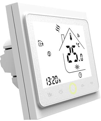 MOES Smart Thermostat - WLAN Temperaturregler für Wasser- und Gasboiler Heizung, Weiß - Fernbedienung über Smart Life/Tuya APP - Kompatibel mit Alexa und Google Home - Unterstützt nur 2,4GHz-Netzwerke
