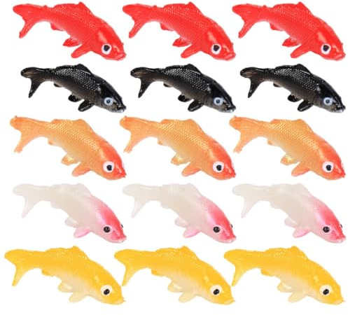 Happyyami Künstlicher Koi Fisch Dekoration Aquarium Zubehör Realistisches Schwimmendes Fisch-Dekor Mini Fische Figuren Für Aquarium Und Miniatur Landschaft