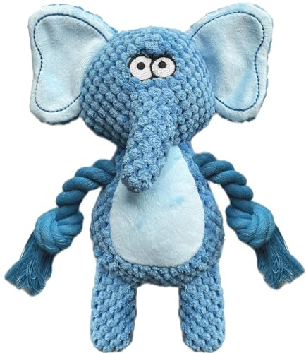 YUREMEEY Giochi Squeak per Cani, Giocattoli da Masticare per Cuccioli, Peluche Resistenti, Interattivi - Adatto a Cani di Piccola e Media Taglia, Elefante