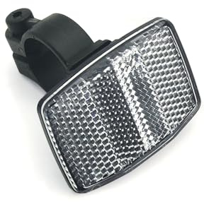 KOPPANG Handlebar Mount Safe Bicycle Reflector Reflective Front Warning Reflect Light Bike Accessories (White)