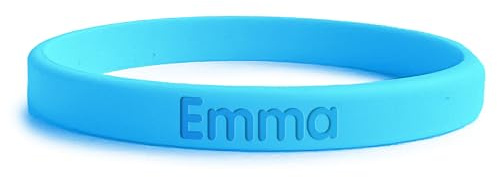 gutmarkiert SOS-Armband für Kinder aus Silikon - graviert mit Name & Nummer | Wasserdicht - langlebig - Notfallarmband - für Kita - Schule und Kindergarten - für Jungen und Mädchen - Farbe Türkis