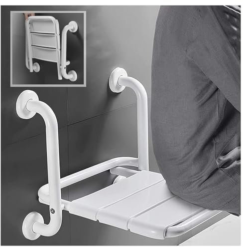 Klappbarer Duschsitz Wandmontage Duschklappsitz Mit Armlehnen Klappsitz Dusche Badewannensitz Aufhängung Dusche Sitzgelegenheit Stuhl Für Schwangere, Senioren, Behindert