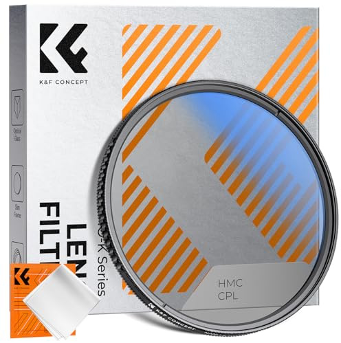 K&F CONCEPT Filter 77mm Polfilter CPL | Optisches Glas mit Multi-Beschichtung, Universal-Objektivdeckel,Nano-Klear,FC301