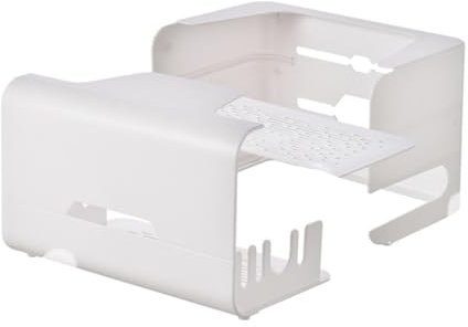 OSALADI Router Aufbewahrungsbox Aus Doppelschichtige Kabelorganisator Box Mit Löchern Für Einfache Kabelführung Staubschutz Und Wärmeableitung Für Büro Und Wohnzimmer
