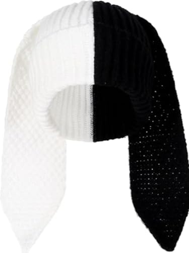 YEKEYI Strickmütze, niedlicher Hase, lange Ohren, lustige Mütze, Kaninchen, Wintermütze, warme Skimütze