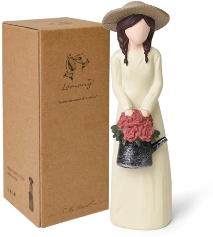 thovorrnl Gardening Gifts for Women, Unusual Garden Gifts for Gardener, Resin Garden Figurines for Gardening Enthusiasts and Nature Lovers, Sculpted Hand-Painted Home Office Shelf Decor