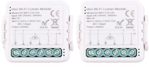 GIWFBQTR 2X Tuya Smart WiFi Modulo Interruttore per Tende per Motore Elettrico per Tapparelle Controllo Remoto APP Smart Life