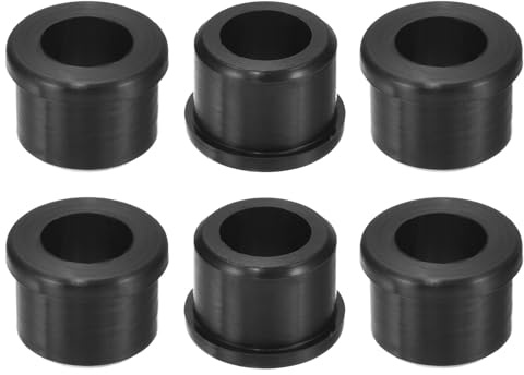QUARKZMAN 6 Pezzi Occhielli in Gomma 15mm Foro di Perforazione, Passacavi Guarnizione 10mm ID Gommini Passacavo Scrivania Nero Siliconica per Tappo Organizzare Filo Cablaggio Casa Auto