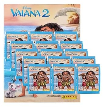 Panini Vaiana 2 Sticker / 1x Stickeralbum + 15x Stickertüten (Stickeralbum Deutsche Version)