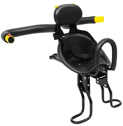 WAPHOERTE Kindersitz für Fahrrad/Vordersitz für Babys, Fahrradsattel für Kinder mit Sicherheitsbügel und Pedalen für Kinder von 1 bis 5 Jahren mit Maximaler Traglast von 35 kg