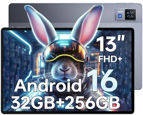 DOOGEE U13 Android 16 Tablet 13 Zoll, 32GB + 256GB/2TB Gaming Tablets PC, 11000mAh, Widevine L1, Vier Lautsprecher Tablet, 13MP+5MP, Octa-Core 2.4G+5G WLAN/Bluetooth 5.0/ OTG/GPS/ 3.5mm Jack/Face ID
