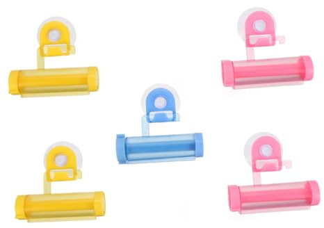 ERINGOGO 5 piezas Exprimidor Pasta Dientes Pared Manual Sencillo Duradero Multifuncional para Tubos Dentífrico Color Aleatorio Color Aleatorio