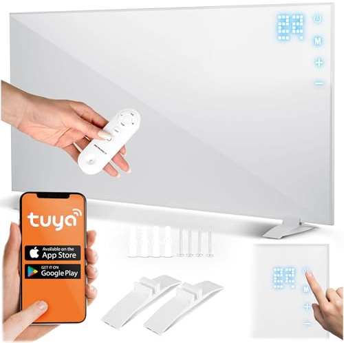Berdsen infraröd värmare - värmepanel - 720 W - snabb uppvärmning - pekplatta - wifi-fjärrkontroll app - timer 1–9 h