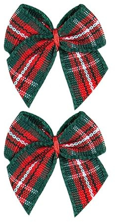 20 Stück Weihnachtsschleifen Geschenkband Schleifen Deko für DIY Basteln | Selbstklebende Stoffschleifen, Dekoschleifen für Geschenke, Weihnachtsbaum, Karten, Kuchen, Party, festliche Dekoration